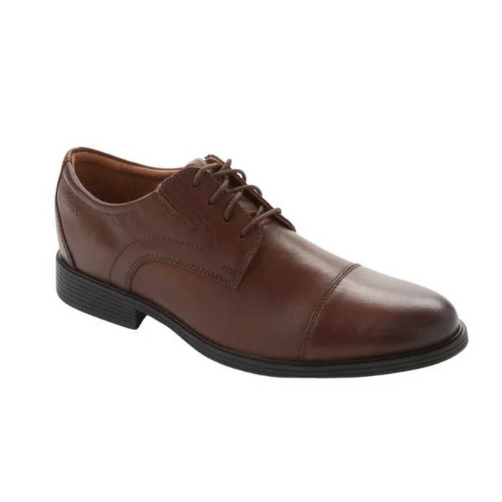 Clarks Whiddon Cap Toe Oxfords Dress Shoes‎ Lace Up in Brown Size 9H